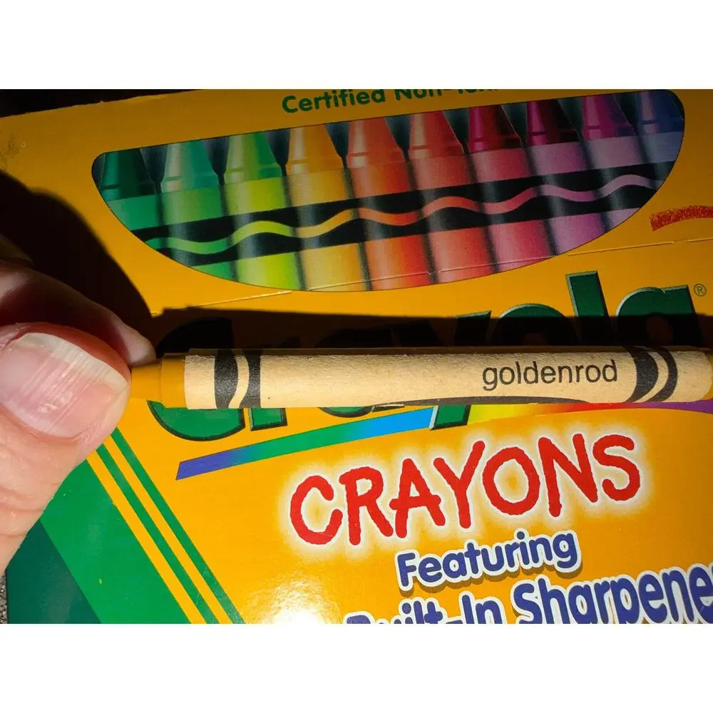 Vintage Crayola Crayons 64 Count Box w/ Built-In Sharpener 1997 Binney & Smith